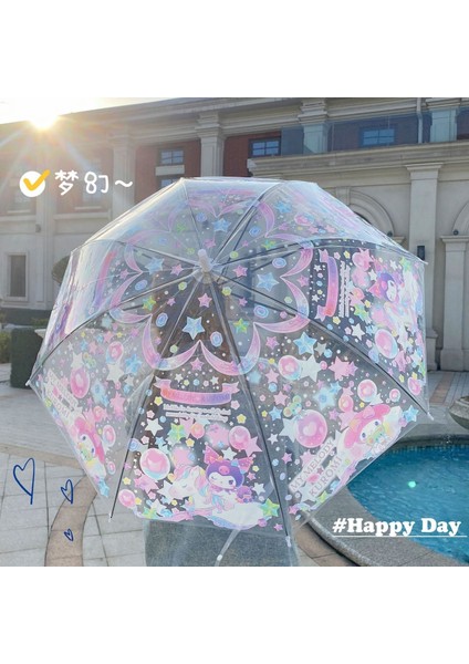 Şeffaf Uzun Saplı Çocuk Şemsiyesi (Yurt Dışından)