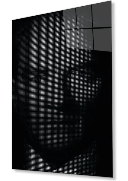 Atatürk Cam Tablo 4 mm Dayanıklı Temperli Cam, Atatürk Glass Wall Art