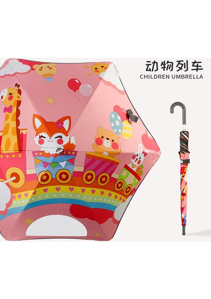 Sevimli Karikatür Tarzı Öğrenci Şemsiyesi (Yurt Dışından)