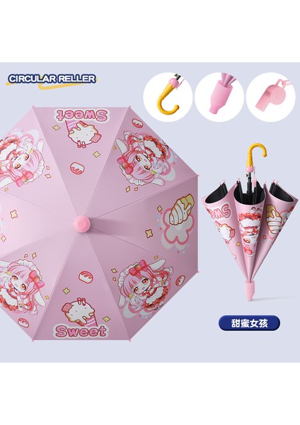 Çizgi Film Güvenlikli Çocuk Şemsiyesi (Yurt Dışından)