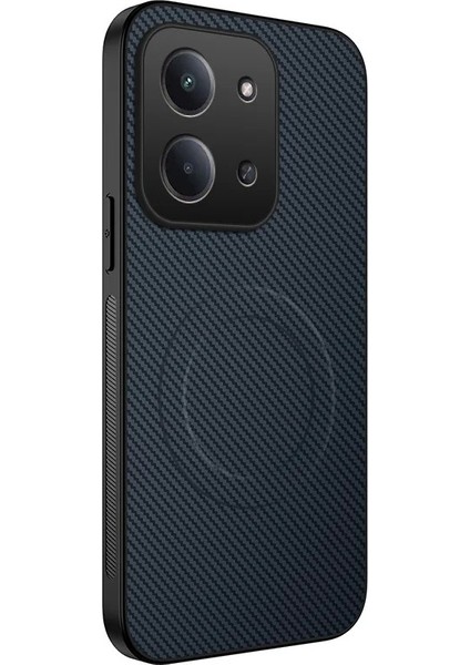 Xiaomi Redmi 15C 4g Karbon Fiber Dokulu Pc Tpu Telefon Kılıfı Magsafe ile Uyumlu (Yurt Dışından)