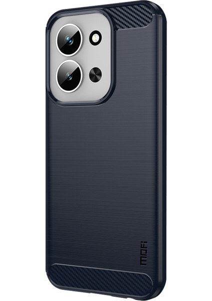 Xiaomi Redmi 15C 4g Arka Kapak Fırçalanmış Doku Karbon Fiber Yumuşak Tpu Kılıf (Yurt Dışından)