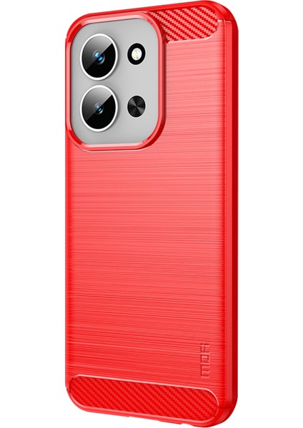 Xiaomi Redmi 15C 4g Arka Kapak Fırçalanmış Doku Karbon Fiber Yumuşak Tpu Kılıf (Yurt Dışından)