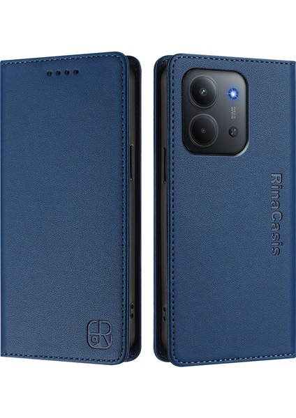 Xiaomi Redmi 15C 4g Deri Telefon Kılıfı ve Rfıd Engelleme Cüzdan Standı (Yurt Dışından)