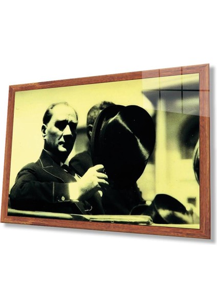 Atatürk Cam Tablo 4 mm Dayanıklı Temperli Cam, Atatürk Glass Wall Art