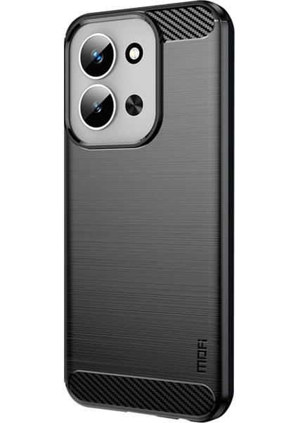 Xiaomi Redmi 15C 4g Arka Kapak Fırçalanmış Doku Karbon Fiber Yumuşak Tpu Kılıf (Yurt Dışından)