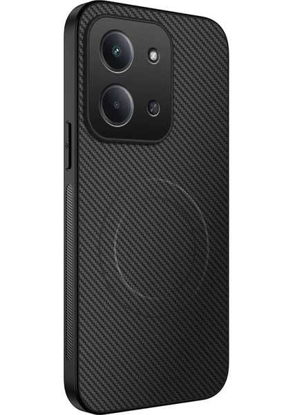 Xiaomi Redmi 15C 4g Karbon Fiber Dokulu Pc Tpu Telefon Kılıfı Magsafe ile Uyumlu (Yurt Dışından)