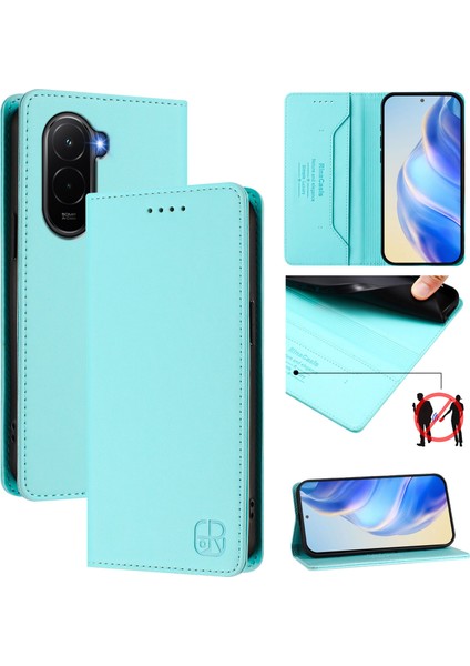 Xiaomi Poco M7 Plus 5g Deri Telefon Kılıfı ve Rfıd Engelleme Cüzdan Standı (Yurt Dışından) fiyatları