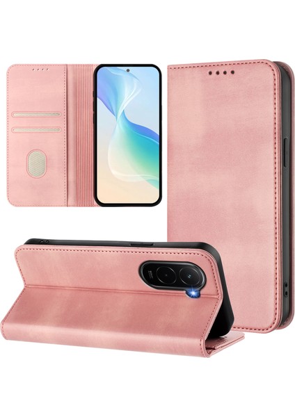 Xiaomi Poco M7 Plus 5g Cüzdan Kılıfları Retro Doku Rfıd Engelleme Deri Telefon Kılıfı (Yurt Dışından) modelleri