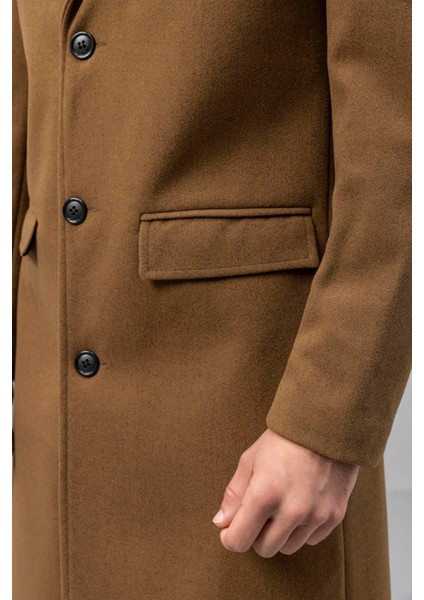 Visconti Kaşe Kumaş Fileto Cepli Uzun Erkek Kaban - Camel modelleri