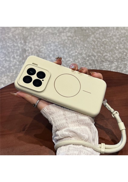 Xiaomi 15 Yumuşak Cilt Dokunuşlu Sıvı Silikon + Bilek Kayışlı Magsafe Uyumlu Pc Telefon Kılıfı (Yurt Dışından) fırsatları