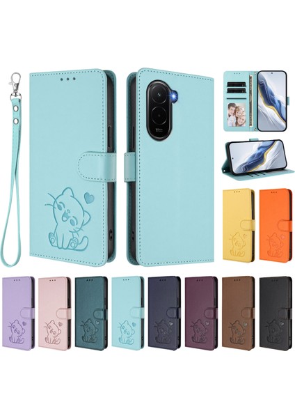Xiaomi Poco M7 Plus 5g Cüzdan Kılıf Deri Telefon Kılıfı ve Bilek Kayışı (Yurt Dışından) modelleri