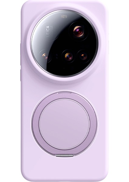 Xiaomi 15 Ultra Manyetik Kılıf Döner Ayaklı Sıvı Silikon Pc Telefon Kılıfı (Yurt Dışından)