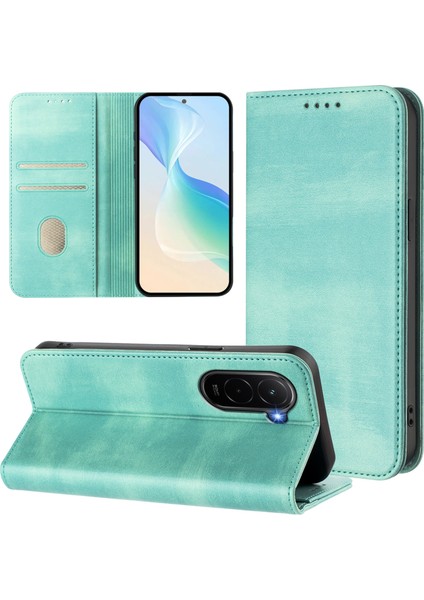 Xiaomi Poco M7 Plus 5g Cüzdan Kılıfları Retro Doku Rfıd Engelleme Deri Telefon Kılıfı (Yurt Dışından) modelleri