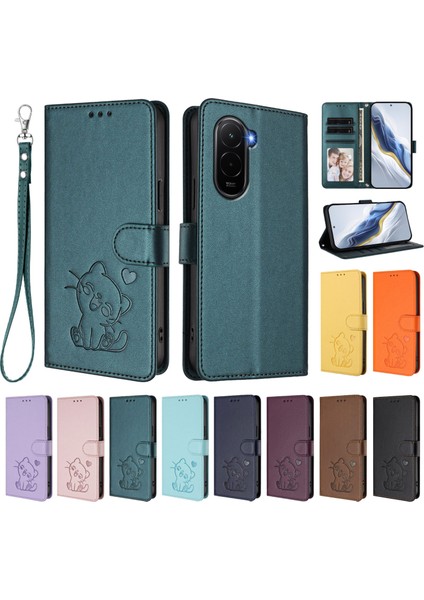 Xiaomi Poco M7 Plus 5g Cüzdan Kılıf Deri Telefon Kılıfı ve Bilek Kayışı (Yurt Dışından) modelleri