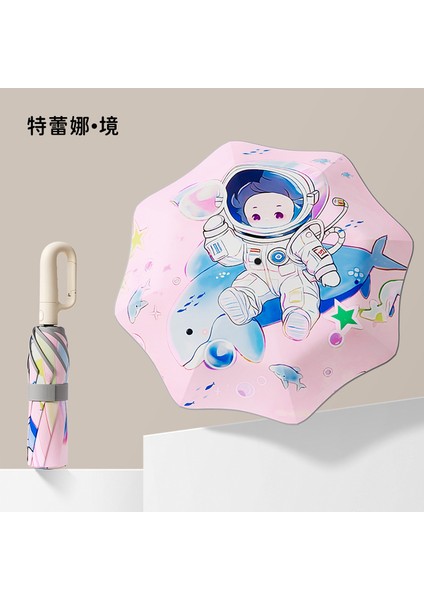 Sevimli Karikatür Tarzı Öğrenci Şemsiyesi (Yurt Dışından)