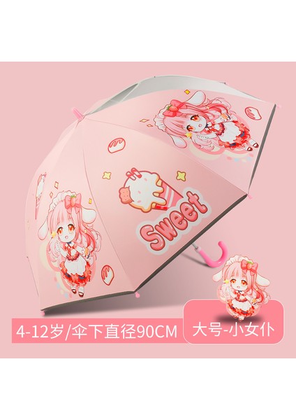 Çizgi Film Güvenlikli Çocuk Şemsiyesi (Yurt Dışından)