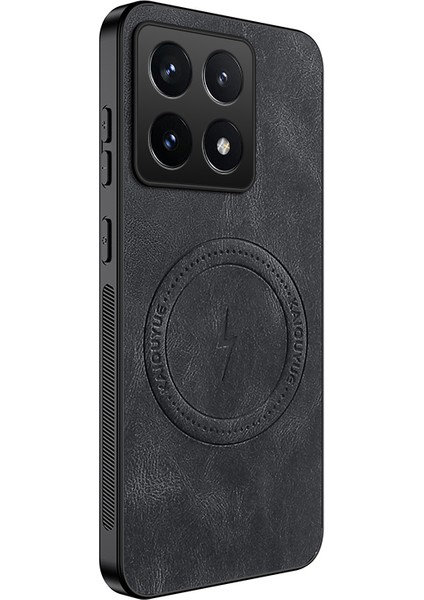 Xiaomi 14T Manyetik Kılıf Nappa Doku Pc Tpu Telefon Kılıfı (Yurt Dışından)