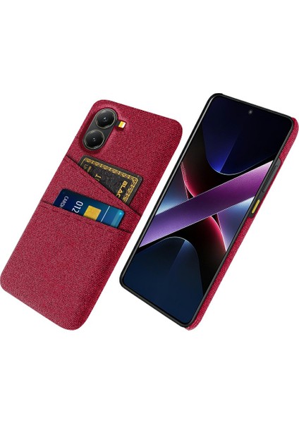 Xiaomi Poco X7 Pro 5g Kumaş + Çift Kart Yuvalı Sert Pc Telefon Kılıfı (Yurt Dışından)