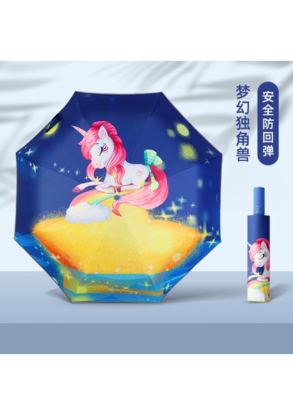 Çizgi Film Güvenlikli Çocuk Şemsiyesi (Yurt Dışından)