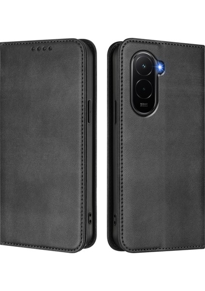 Xiaomi Poco M7 Plus 5g Cüzdan Kılıfları Retro Doku Rfıd Engelleme Deri Telefon Kılıfı (Yurt Dışından)