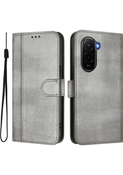 Xiaomi Poco M7 Plus 5gs Cüzdan Standı Retro Doku Deri Telefon Kılıfı ve Kordonu (Yurt Dışından)