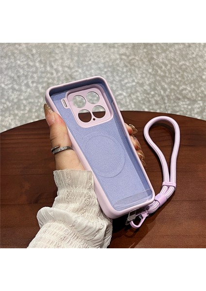 Xiaomi 15 Yumuşak Cilt Dokunuşlu Sıvı Silikon + Bilek Kayışlı Magsafe Uyumlu Pc Telefon Kılıfı (Yurt Dışından) modelleri