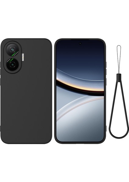 Xiaomi Poco F7 5g Sıvı Silikon Kılıf Telefon Arka Kapağı El Kayışı ile (Yurt Dışından)