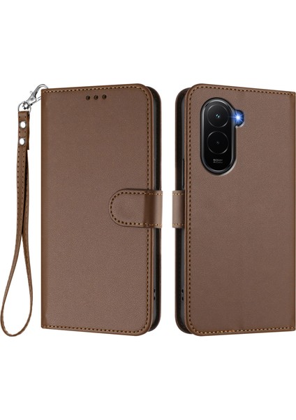 Xiaomi Poco M7 Plus 5g Deri Cüzdan Standı Telefon Kılıfı ve Bilek Kayışı (Yurt Dışından)