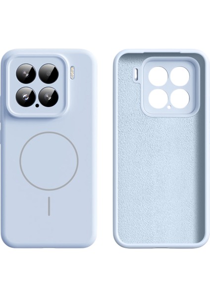 Xiaomi 15 Yumuşak Cilt Dokunuşlu Sıvı Silikon + Pc Telefon Kılıfı Magsafe ile Uyumlu (Yurt Dışından)