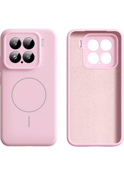 Xiaomi 15 Yumuşak Cilt Dokunuşlu Sıvı Silikon + Pc Telefon Kılıfı Magsafe ile Uyumlu (Yurt Dışından)