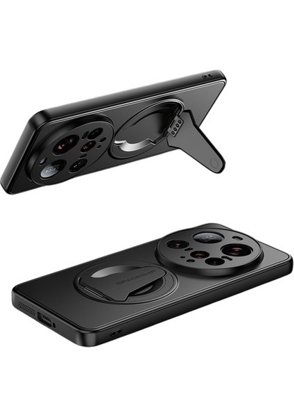 Xiaomi 15 Ultra Gizli Destek Standı Cilt Hissi Mat Pc Tpu Telefon Arka Kapağı Magsafe ile Uyumlu (Yurt Dışından)