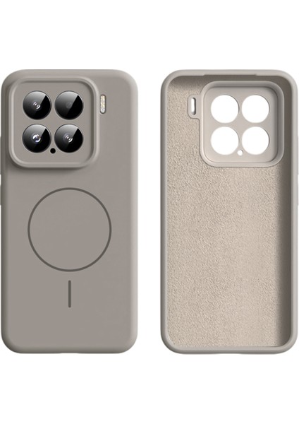 Xiaomi 15 Yumuşak Cilt Dokunuşlu Sıvı Silikon + Pc Telefon Kılıfı Magsafe ile Uyumlu (Yurt Dışından)
