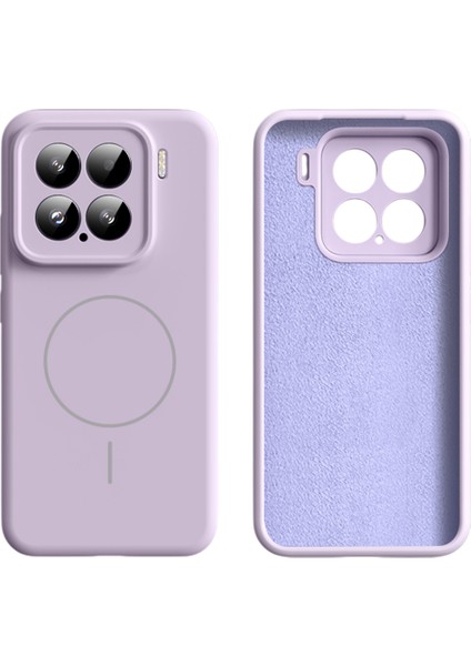 Xiaomi 15 Yumuşak Cilt Dokunuşlu Sıvı Silikon + Pc Telefon Kılıfı Magsafe ile Uyumlu (Yurt Dışından)