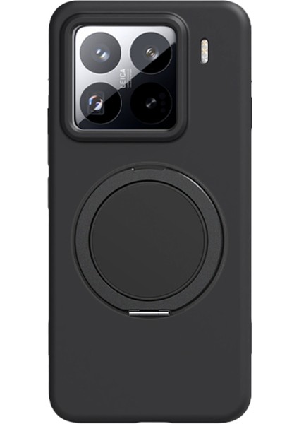 Xiaomi 15 Manyetik Kılıf Döner Ayaklı Sıvı Silikon Pc Telefon Kılıfı (Yurt Dışından)
