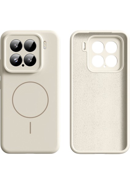Xiaomi 15 Yumuşak Cilt Dokunuşlu Sıvı Silikon + Pc Telefon Kılıfı Magsafe ile Uyumlu (Yurt Dışından)