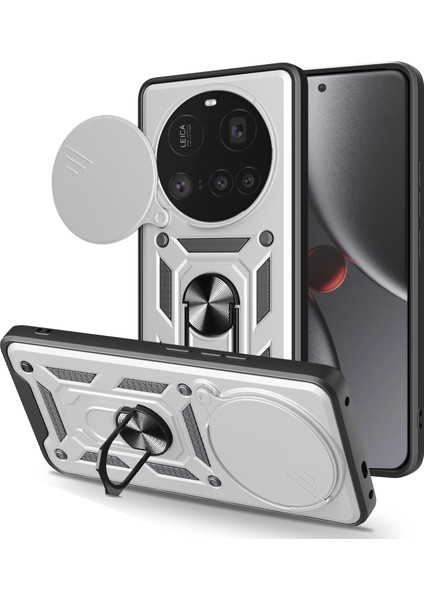 Xiaomi 15 Ultra Kickstand Pc + Kamera Lens Kaydırıcılı Tpu Telefon Kılıfı (Yurt Dışından)