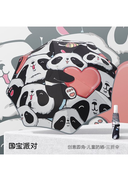 Sevimli Karikatür Tarzı Öğrenci Şemsiyesi (Yurt Dışından)