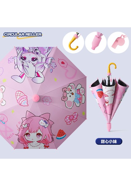 Çizgi Film Güvenlikli Çocuk Şemsiyesi (Yurt Dışından)