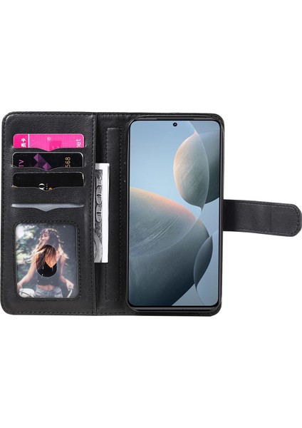 Xiaomi 14T Deri 10 Kartlıklı Telefon Kılıfı Standı (Yurt Dışından) modelleri