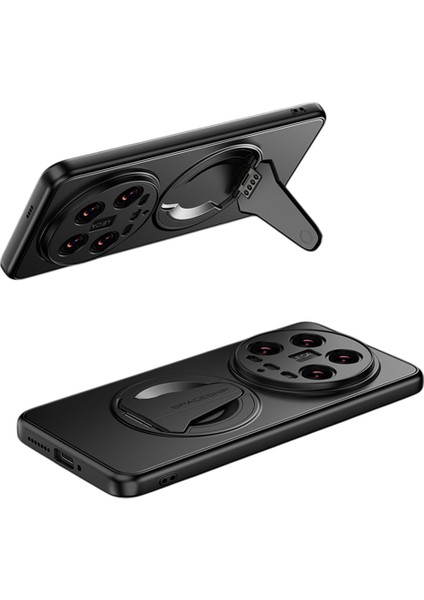 Xiaomi 14 Ultra Gizli Destek Standı Cilt Hissi Mat Pc Tpu Telefon Arka Kapağı Magsafe ile Uyumlu (Yurt Dışından)