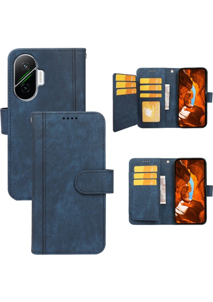 Xiaomi Poco F7 5g Deri Cüzdan Telefon Kılıfı 9 Kart Yuvası ile (Yurt Dışından)