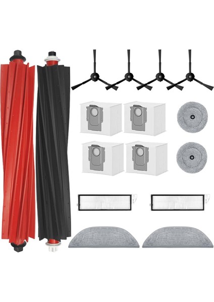Roborock S8 Maxv Ultra Robot Vakum Süpürücü Ana Yan Fırça Hepa Filtreleri Mop Bez Toz Torbaları Aksesuarlar (Yurt Dışından)