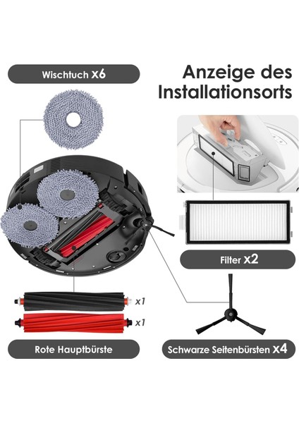Roborock Q Revo Master Ana Yan Fırçalar Hepa Filtreleri Mop Bez Tuz Torbaları Robot Vakum Süpürge Parçaları (Yurt Dışından) indirimleri