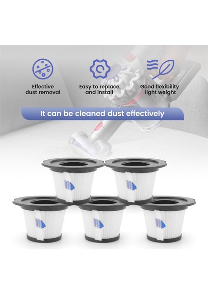 5pcs Dibea C17 T6 T1 Kablosuz Çubuk Vakum Süpürge Parçaları Için 5 Adet Yedek Hepa Filtresi (Yurt Dışından) indirimleri