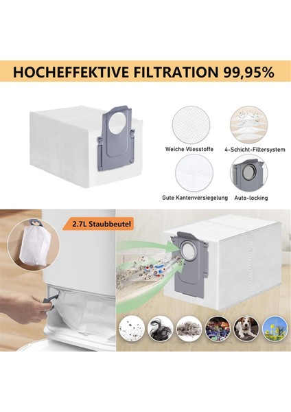 Roborock Qrevo S/qrevo Pro/qrevo Maxv Ana Yan Fırça Hepa Filtre Mop Bez Tuz Torbaları Robot Vakum Temel Parçaları (Yurt Dışından) fiyatları