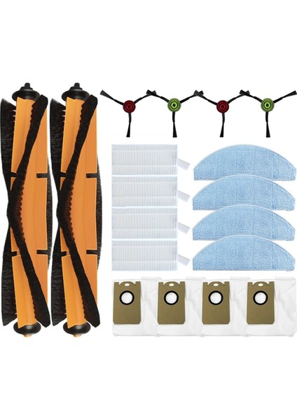 Lydsto G2 / G2D Robot Vakum Değiştirme Ana Yan Fırça Hepa Filtre Mop Pad Toz Çanta Yedek Parçalar Aksesuarları, 18 Pcs (Yurt Dışından)