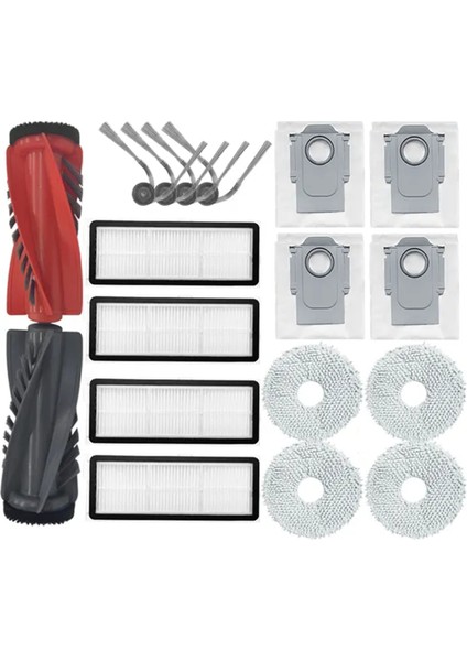 Roborock Qrevo Curv Değiştirme Parçaları Aksesuarları Hepa Filtre Mop Bez Toz Torbası Ana Yan Fırçalar (Yurt Dışından)