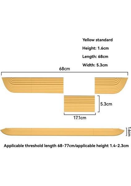 Eşik Uzunluğu Için Zemin Süpürücü Eşik Çubukları 68-77CM/YÜKSEKLIK 1.4-2.3cm En Süpürme Robotlarına Uygulanır (Yurt Dışından) indirimleri
