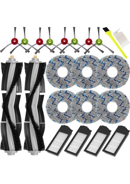 Ecovacs Için Aksesuarlar Deebot X1 Turbo /omni Robot Vakum Temizleyici Parçalar Fırçalar Fırça Hepa Filtre Paspası (Yurt Dışından)
